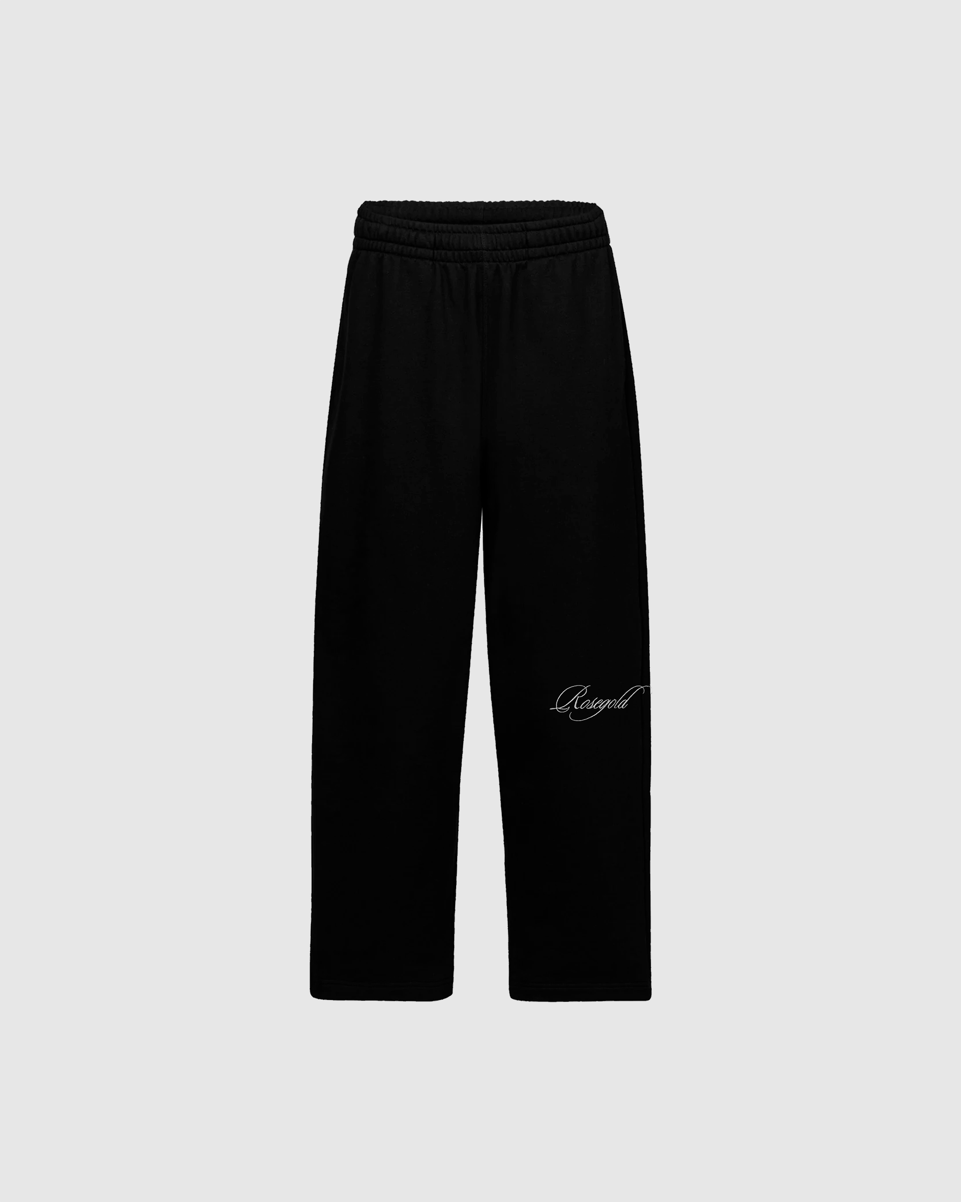 CORE STRAIGHT BLACK TRACKPANTS