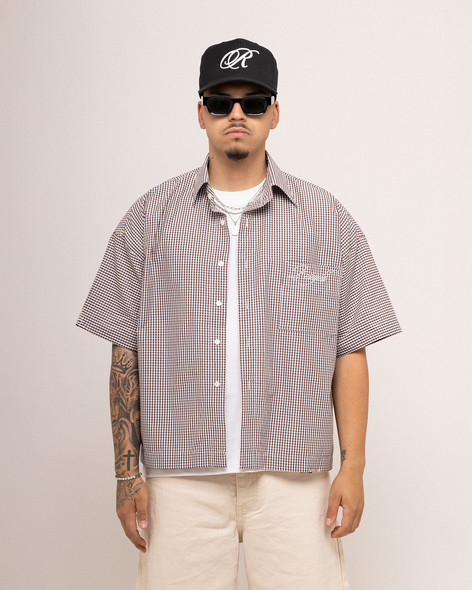 CHECKERED SCRIPT SHIRT