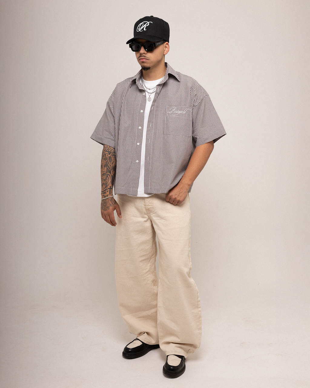 CHECKERED SCRIPT SHIRT