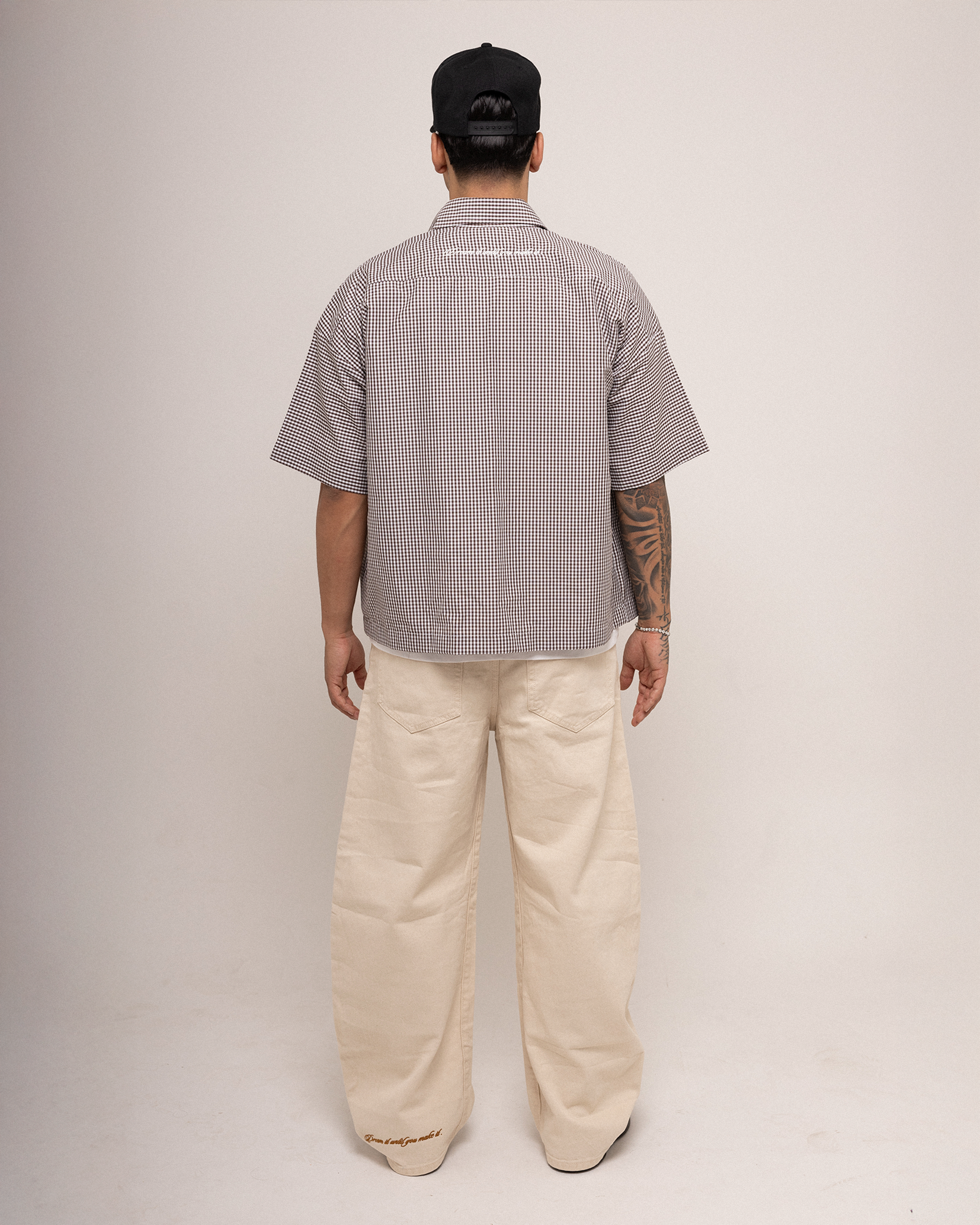 CHECKERED SCRIPT SHIRT