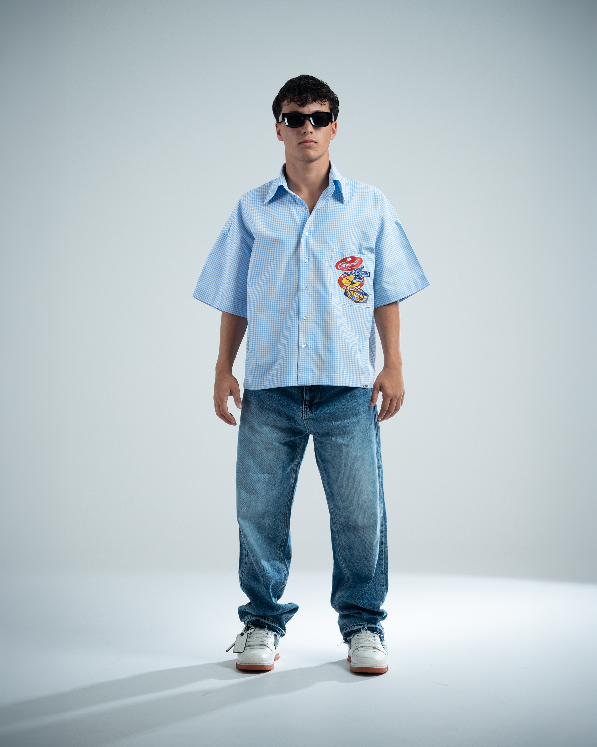 CHECKERED STICKERS SHIRT