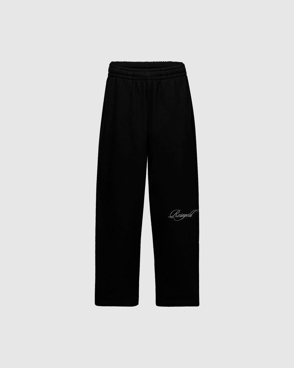 CORE STRAIGHT BLACK TRACKPANTS
