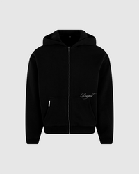 CORE BLACK ZIP-UP HOODIE