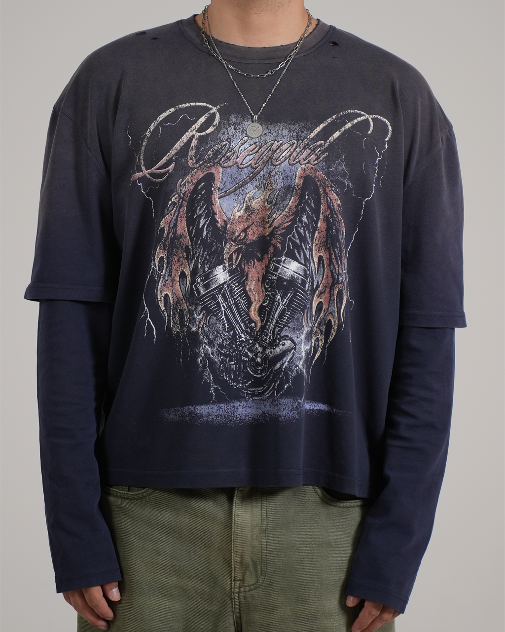 SUNFADED BOXY DOUBLE LAYER