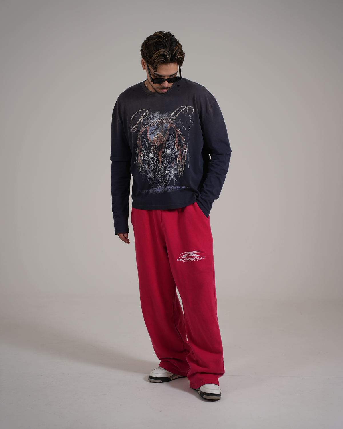 VINTAGE RED HIGHSPEED SWEATPANTS