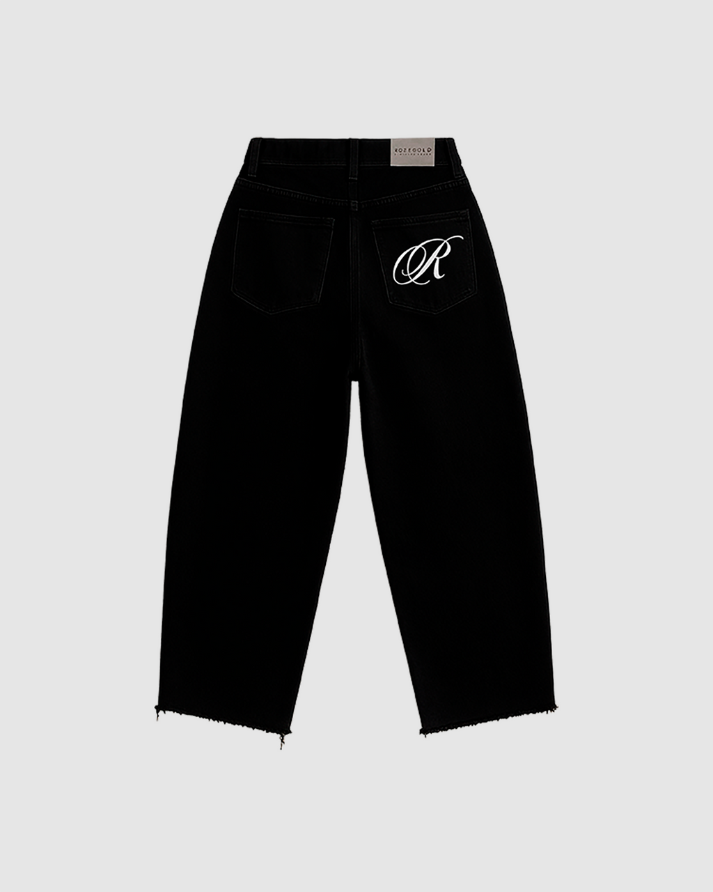 DENIM STRAIGHT RAW HEM JEANS