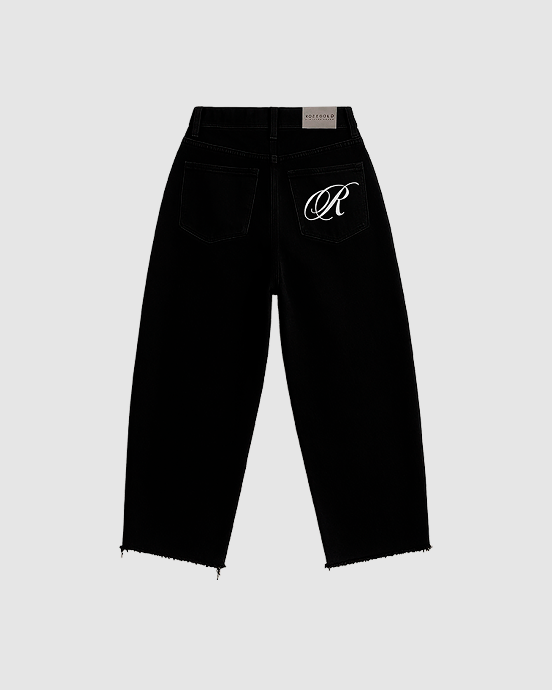 DENIM STRAIGHT RAW HEM JEANS