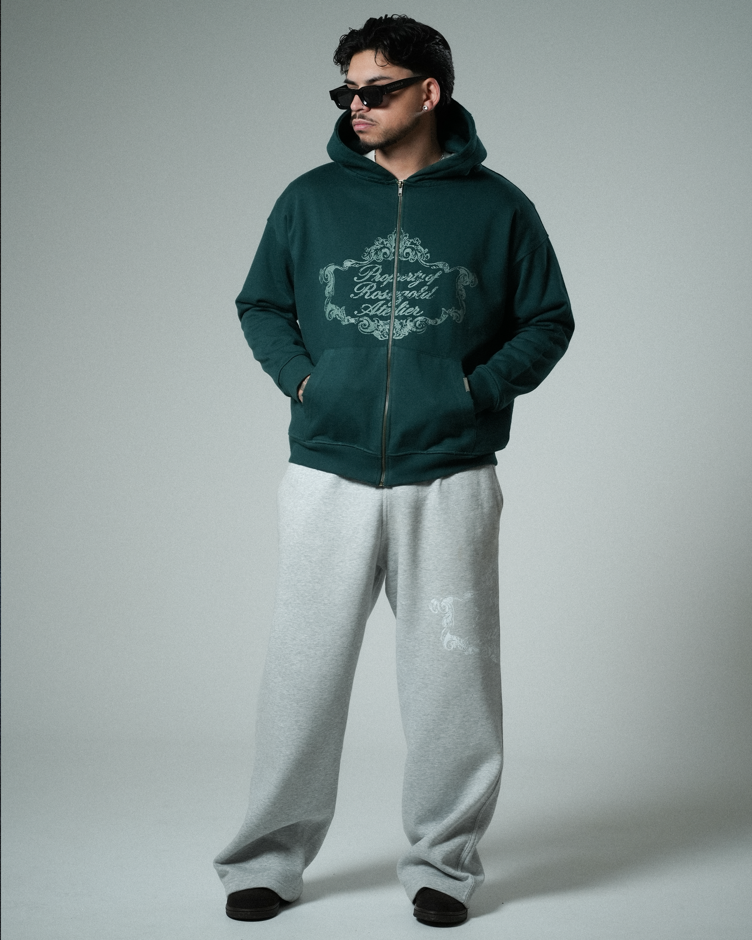 ATELIER GREEN ZIP-UP