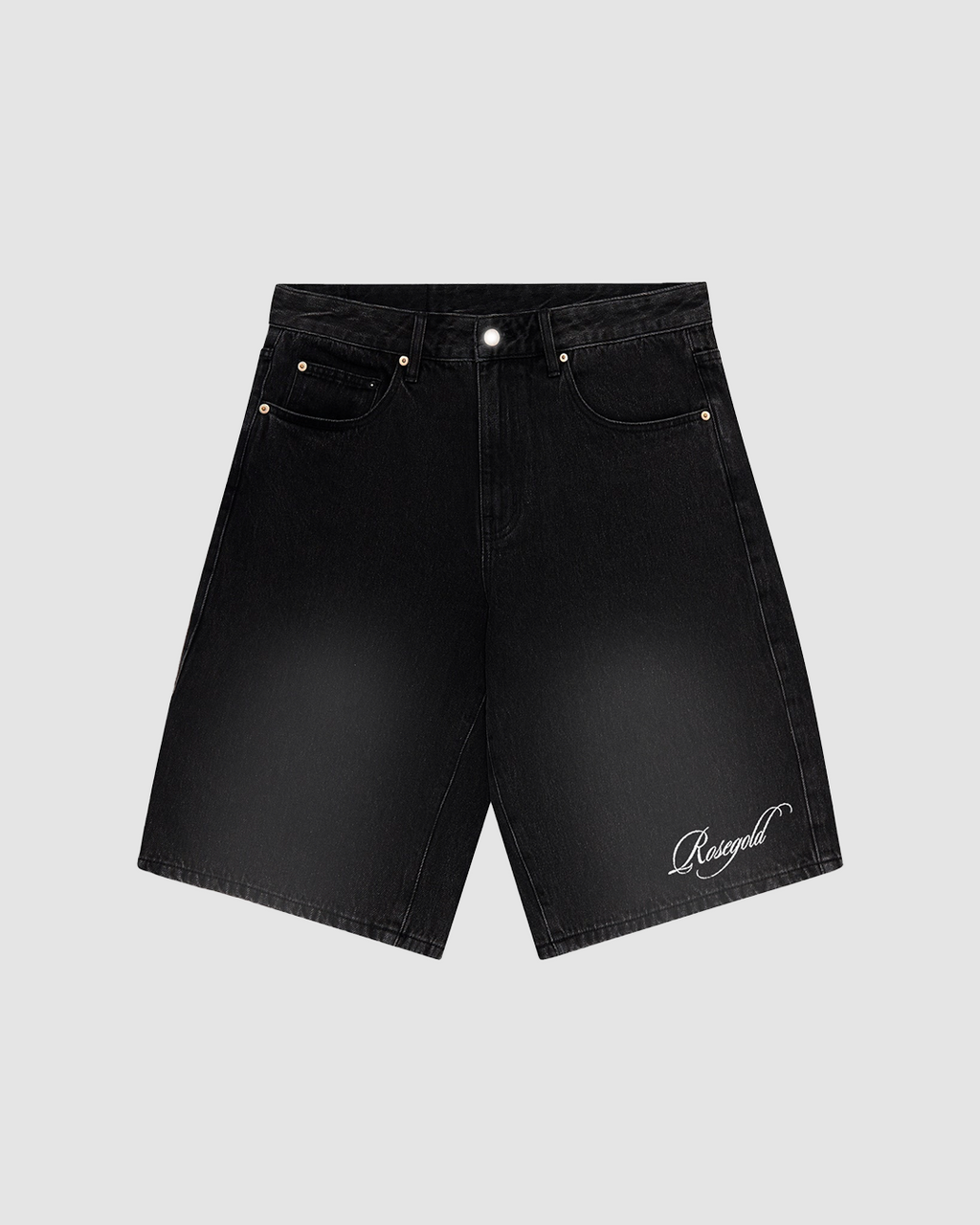 DENIM SCRIPT SHORTS