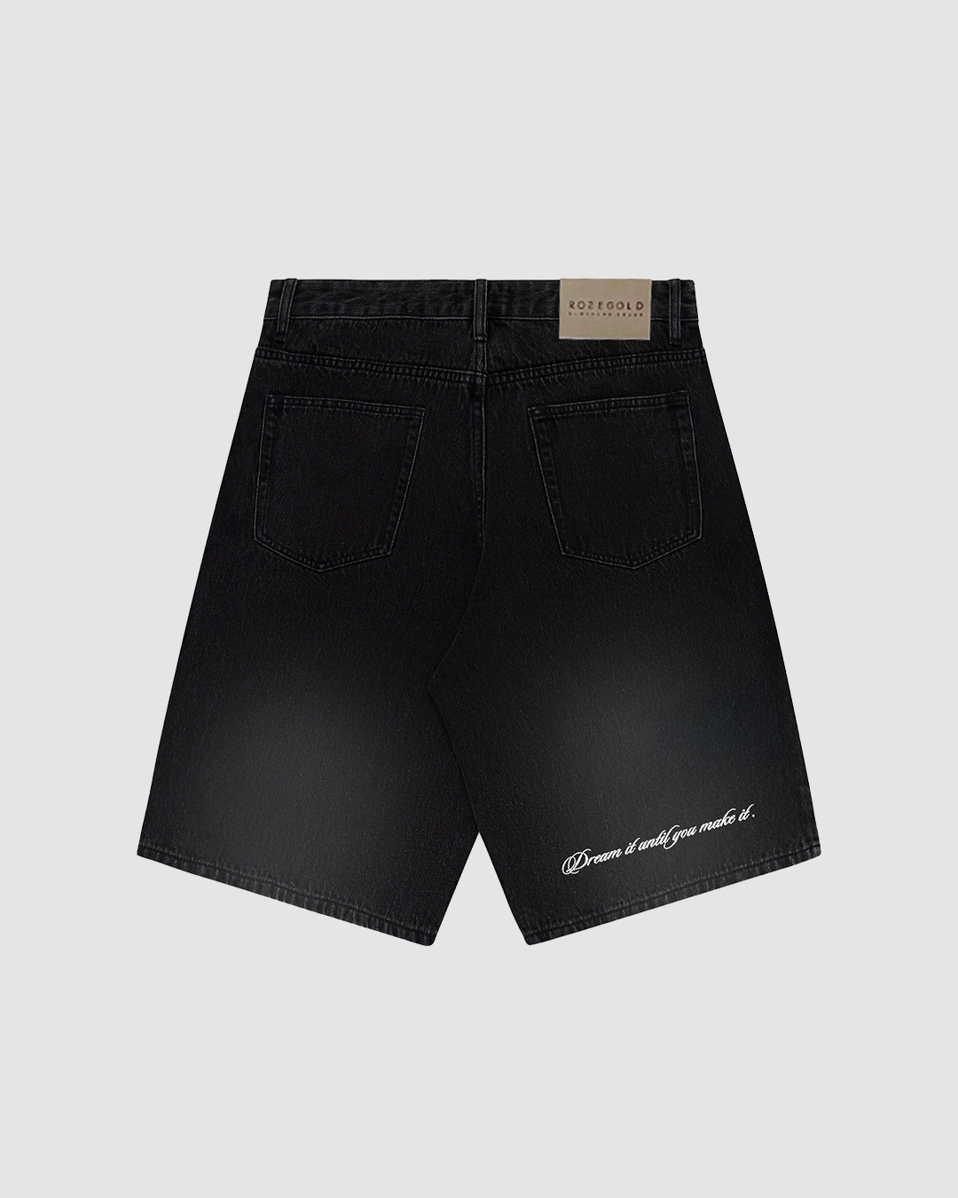 DENIM SCRIPT SHORTS